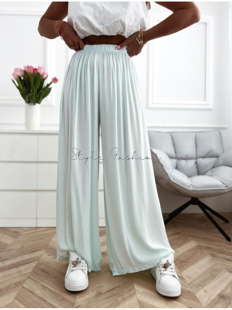 Ľahké viskózové nohavice ELLIS - baby blue